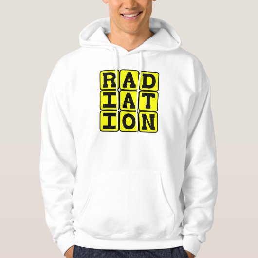 Radiatie, blijf weg hoodie (Voorkant)