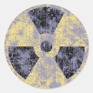 Radiatie -cl-dist ronde sticker