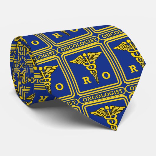 Radiatie Oncoloog Caduceus Shield Necktie Stropdas (Opgerold)