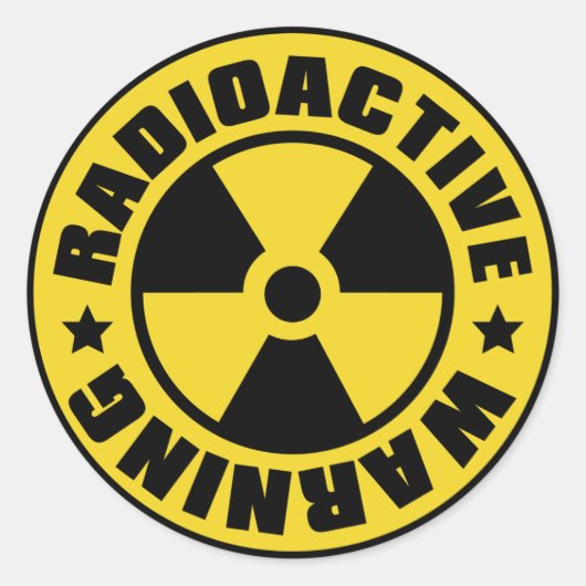 Radiatie_S Ronde Sticker (Voorkant)