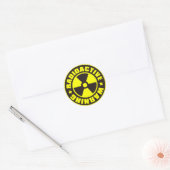 Radiatie_S Ronde Sticker (Envelop)