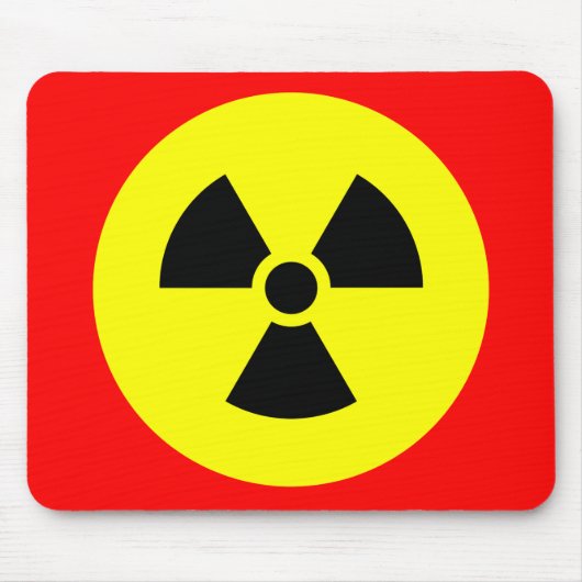 Radiatie Sign Mousepad Muismat (Voorkant)