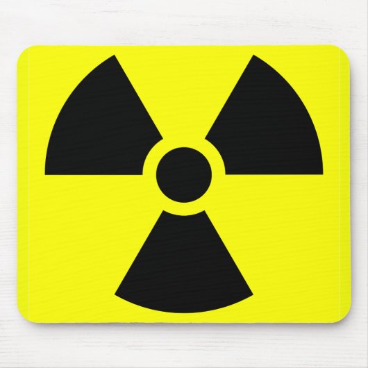 Radiatie Sign Mousepad Muismat (Voorkant)