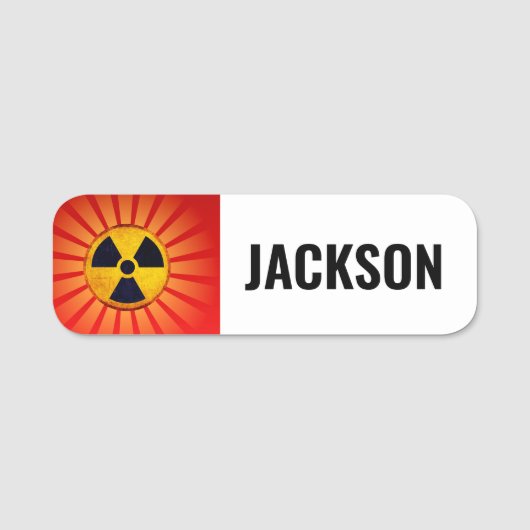 Radiatie-symbool Naamplaatje (Voorkant)