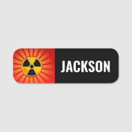 Radiatie-symbool Naamplaatje