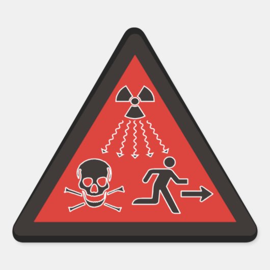 Radiatiesymbool sticker (Voorkant)