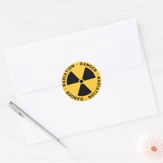 Radiatiesymbool sticker (Envelop)
