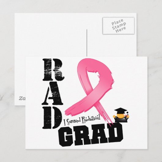Radiatietherapie voor borstkanker RAD Afstudeerder Briefkaart (Voorkant / Achterkant)