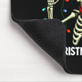 Radiating Christmas Cheer Skeleton Christmas Light Muismat (Hoek)