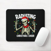 Radiating Christmas Cheer Skeleton Christmas Light Muismat (Met muis)
