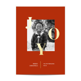 Radiating Joy Holiday Foto Folie Feestdagenkaart