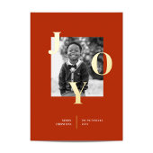 Radiating Joy Holiday Foto Folie Feestdagenkaart