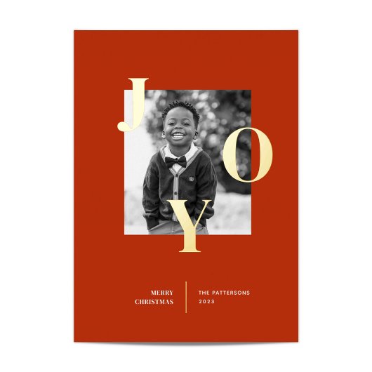 Radiating Joy Holiday Foto Folie Feestdagenkaart
