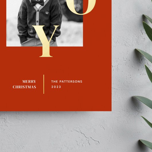 Radiating Joy Holiday Foto Folie Feestdagenkaart