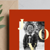 Radiating Joy Holiday Foto Folie Feestdagenkaart