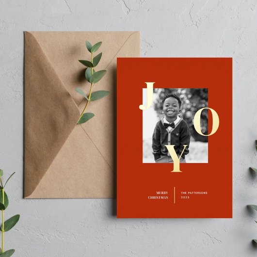 Radiating Joy Holiday Foto Folie Feestdagenkaart