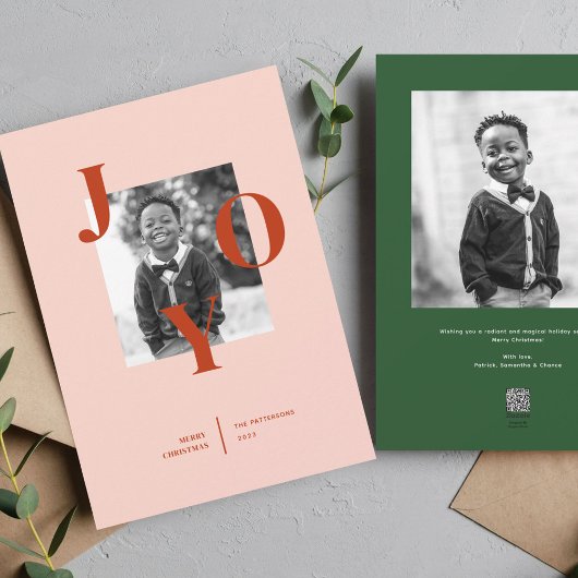 Radiating Joy Holiday fotokaart Feestdagenkaart