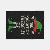 Radiation Therapeut Elf Familie Kerst Matching Fleece Deken (Voorkant (Horizontaal))