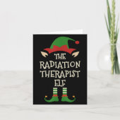 Radiation Therapeut Elf Familie Kerst Matching Kaart (Voorkant)