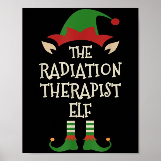 Radiation Therapeut Elf Familie Kerst Matching Poster (Voorkant)