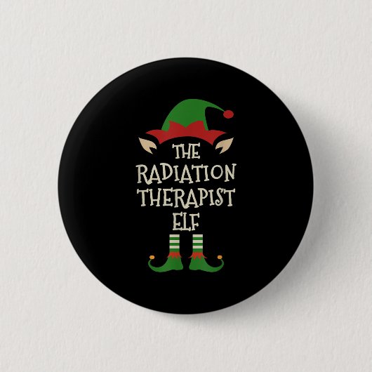 Radiation Therapeut Elf Familie Kerst Matching Ronde Button 5,7 Cm (Voorkant)