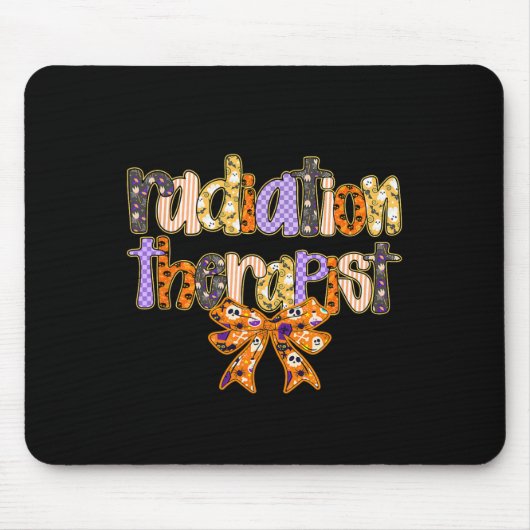 Radiation Therapist Halloween Coquette Pumpkin Rad Muismat (Voorkant)