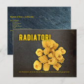 Radiatori Italienisches Restaurant Rezept zutat Briefkaart (Voorkant / Achterkant)