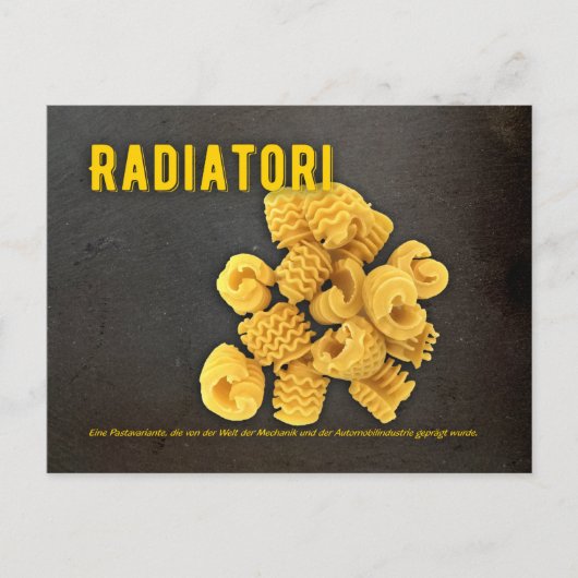 Radiatori Italienisches Restaurant Rezept zutat Briefkaart (Voorkant)