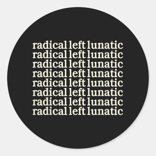 Radicaal-links-gek Ronde Sticker (Voorkant)