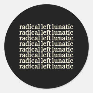 Radicaal-links-gek Ronde Sticker