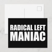 Radicaal links Maniac Funny Anti-Trump Briefkaart (Voorkant / Achterkant)