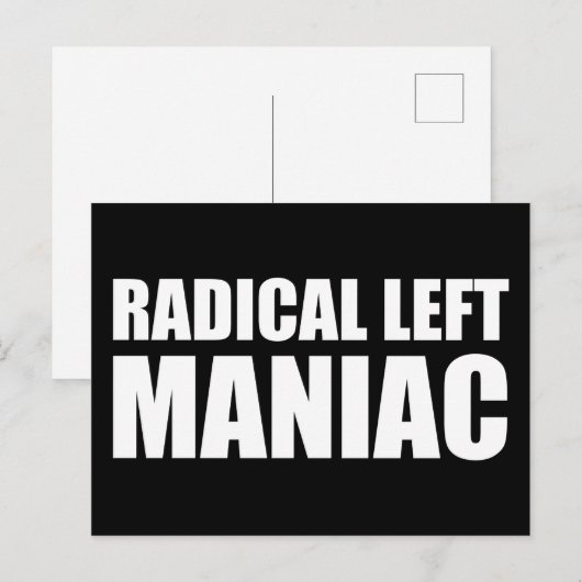 Radicaal links Maniac Funny Anti-Trump Briefkaart (Voorkant / Achterkant)