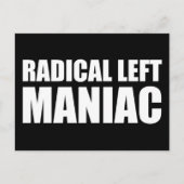 Radicaal links Maniac Funny Anti-Trump Briefkaart (Voorkant)