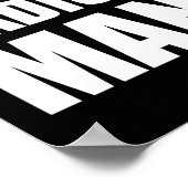 Radicaal links Maniac Funny Anti-Trump Poster (Hoek)