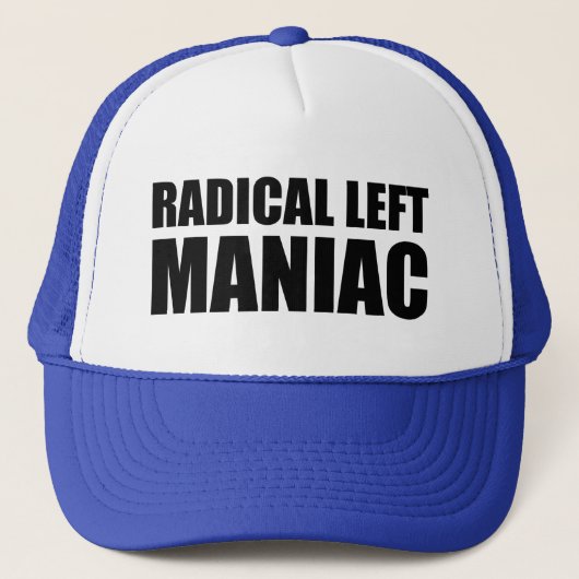 Radicaal links Maniac Funny Anti-Trump Trucker Pet (Voorkant)