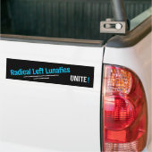 Radicaal-linkse gekken, verenigt u! Bumpersticker (Op Truck)