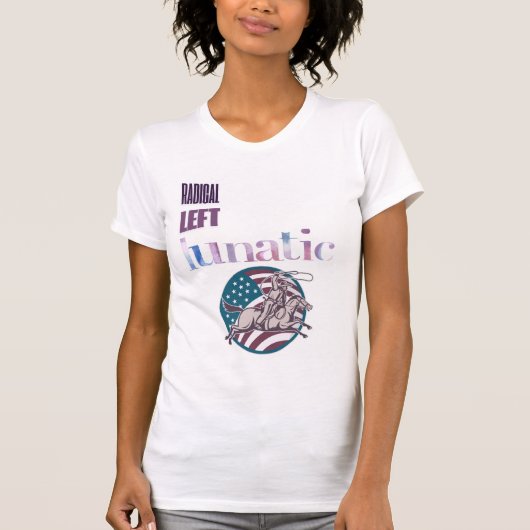 Radicaal-linkse krankzinnige Waterverf T-shirt (Voorkant)