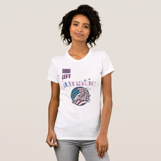 Radicaal-linkse krankzinnige Waterverf T-shirt (Voorkant volledig)