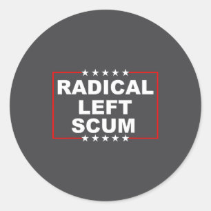 Radicaal Linkse T-shirt Ik Ben Radicaal Links Grap Ronde Sticker
