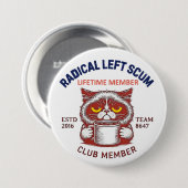 radicaal linkse tuig ronde button 7,6 cm (Voorkant /achterkant)