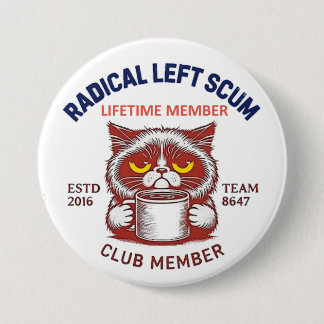 radicaal linkse tuig ronde button 7,6 cm