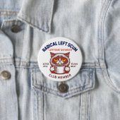 radicaal linkse tuig ronde button 7,6 cm (In situ)