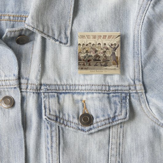 Radicaal Parlement!!" Vierkante Button 5,1 Cm (In situ)