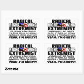 Radicaal rechts-extremisme rechthoekige sticker (Vel)