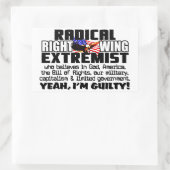 Radicaal rechts-extremisme rechthoekige sticker (Tas)