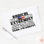 Radicaal rechts-extremisme rechthoekige sticker (Envelop)