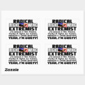 Radicaal rechts-extremisme rechthoekige sticker (Vel)