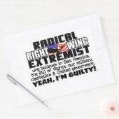 Radicaal rechts-extremisme rechthoekige sticker (Envelop)
