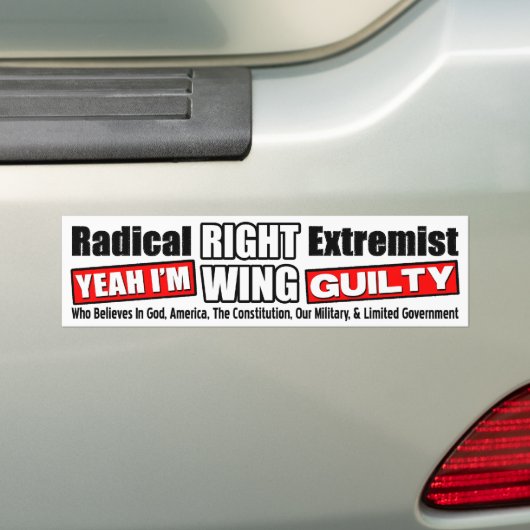 Radicaal rechts extremistisch bumpersticker (Op auto)