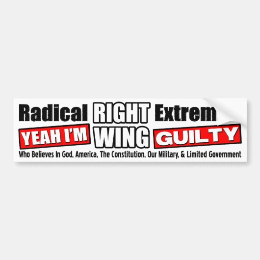 Radicaal rechts extremistisch bumpersticker (Voorkant)